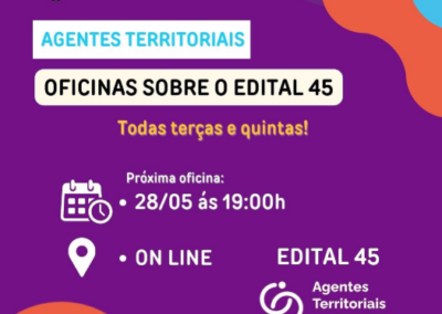 Oficina do Edital para Agentes Territoriais de Cultura | Encontro Tira-Dúvidas do Edital de Agentes Territoriais de Cultura